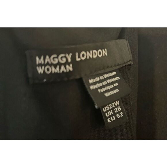 Maggy London Women's High Neck Empire Waist Midi Dress Career Workwear - Picture 8 of 9